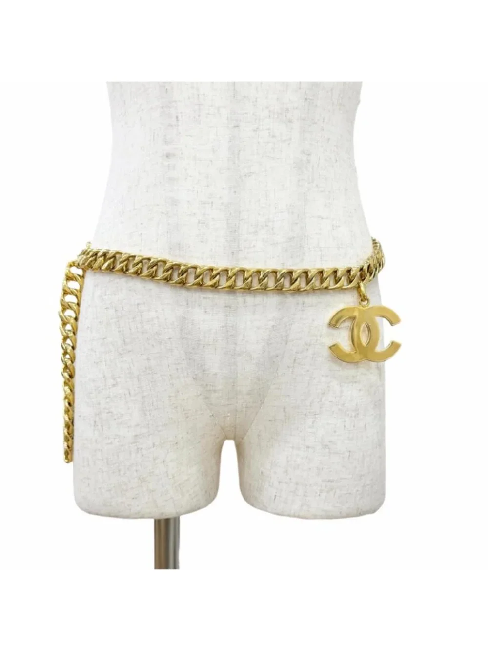Chanel Vintage 93A CC Logo Chain Belt Gold